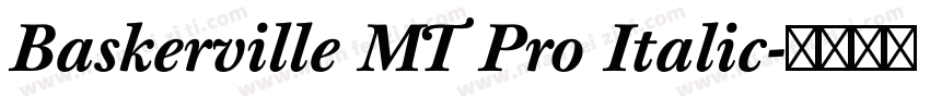 Baskerville MT Pro Italic字体转换